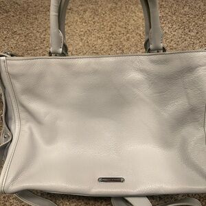 Ice gray Rebecca Minkoff satchel.